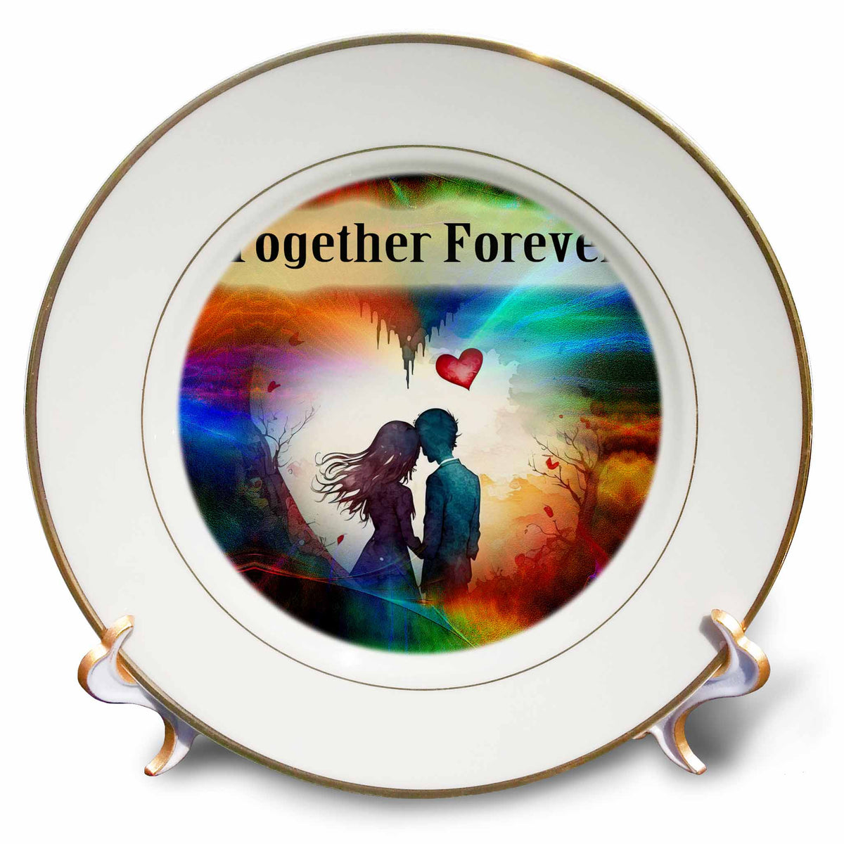 3dRose Together forever couple a special gift to remember - Plates (cp-384424)