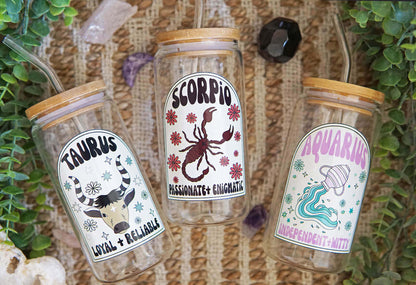 Zodiac Astrology Horoscope Glass Cups