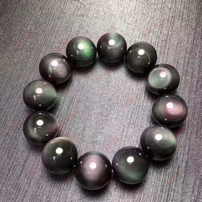 Obsidian Rainbow Eye Crystal Bracelet