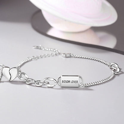 Bonded Hearts Silver Bracelets