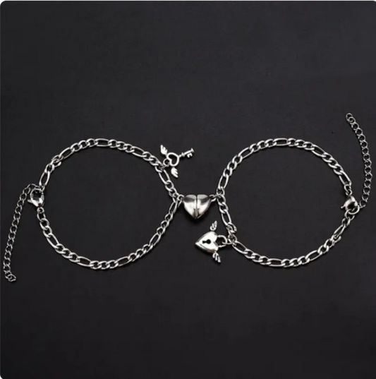Magnetic Heart Couple Bracelets