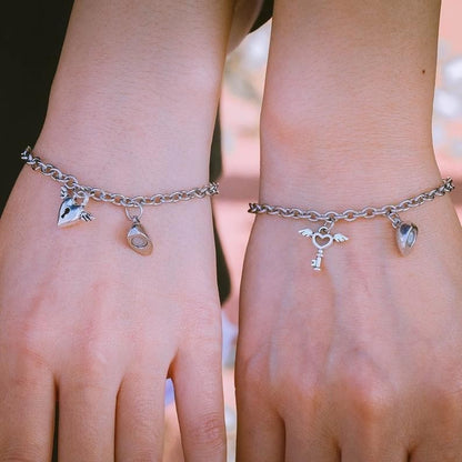 Couple Magnetic Heart Bracelet