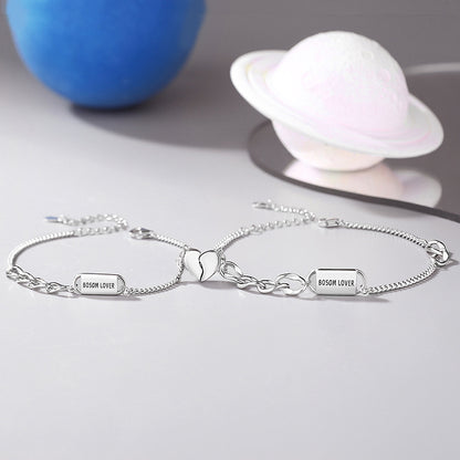 Bonded Hearts Silver Bracelets