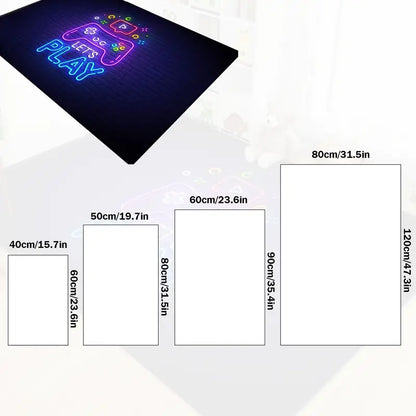 Neon Gamer Floor Mat