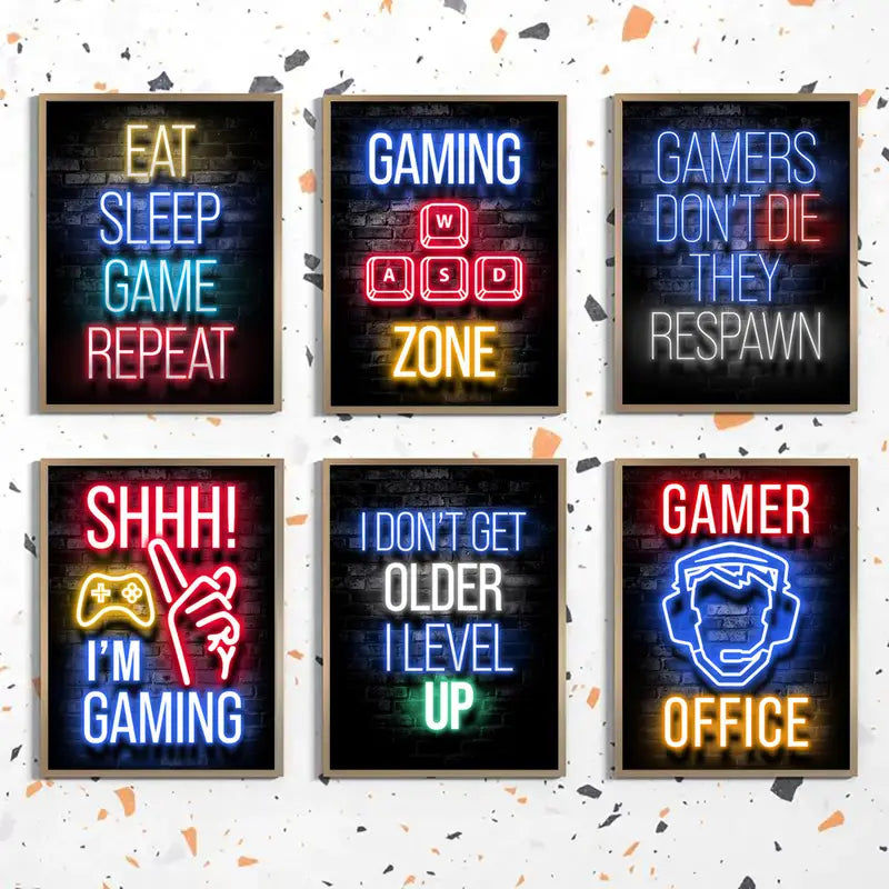Gamer Quotes Canvas Wall Art