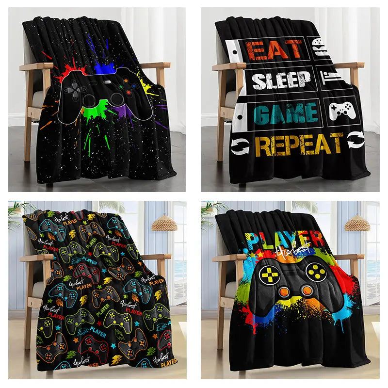 Gamer Flannel Throw Blanket