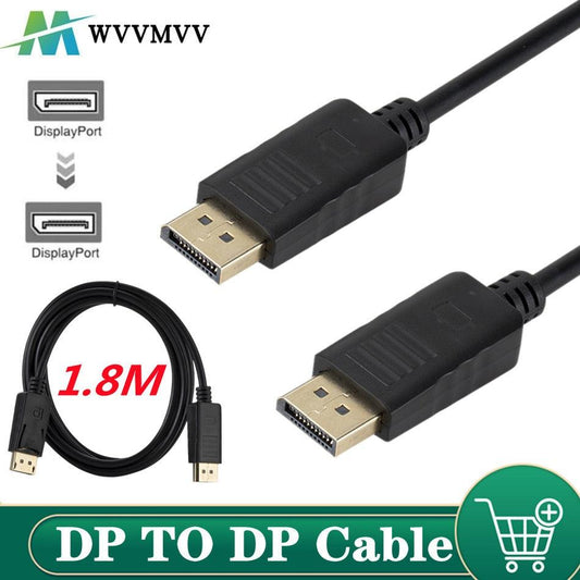 Fast 1.8M DisplayPort Cable Adapter For Computer TV Projector Laptop Monitor
