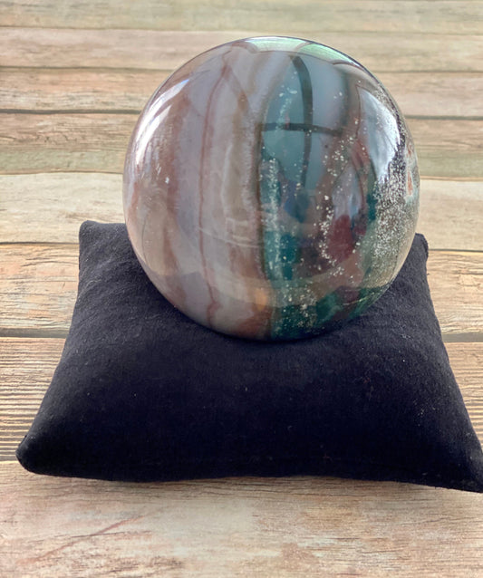 Black Velvet Crystal Display Pillow