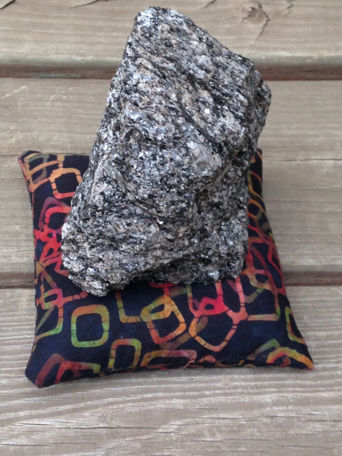 Geometric Singing Bowl Crystal Display Pillow