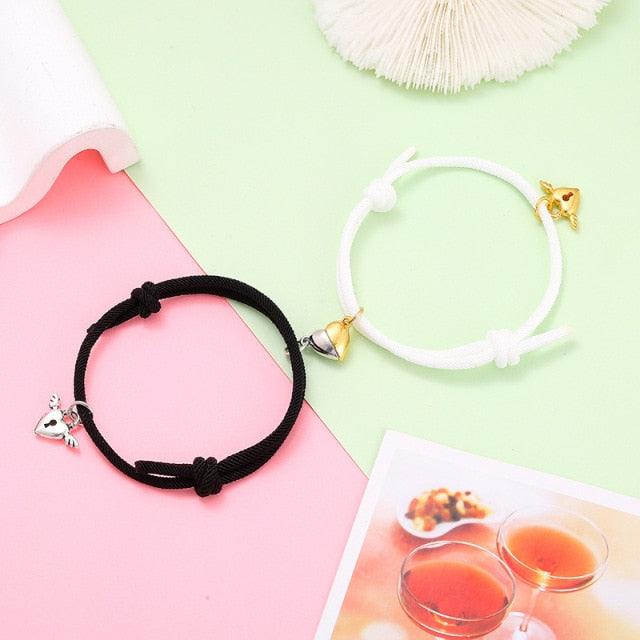 Magnetic Love Heart Attraction Couple Bracelets