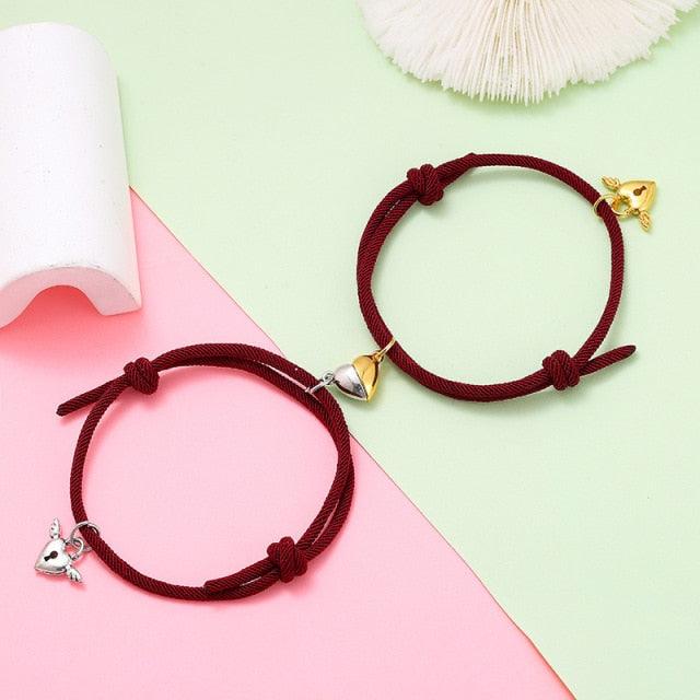Magnetic Love Heart Attraction Couple Bracelets