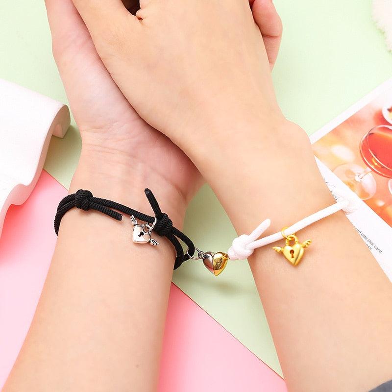 Magnetic Love Heart Attraction Couple Bracelets