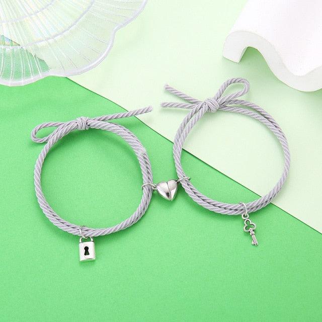 Magnetic Love Heart Attraction Couple Bracelets