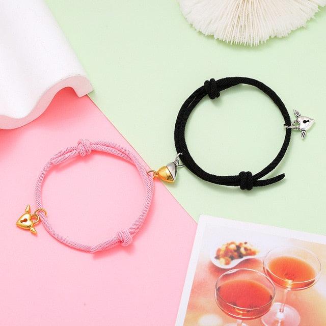 Magnetic Love Heart Attraction Couple Bracelets