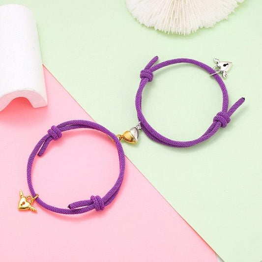 Magnetic Love Heart Attraction Couple Bracelets