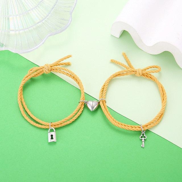 Magnetic Love Heart Attraction Couple Bracelets