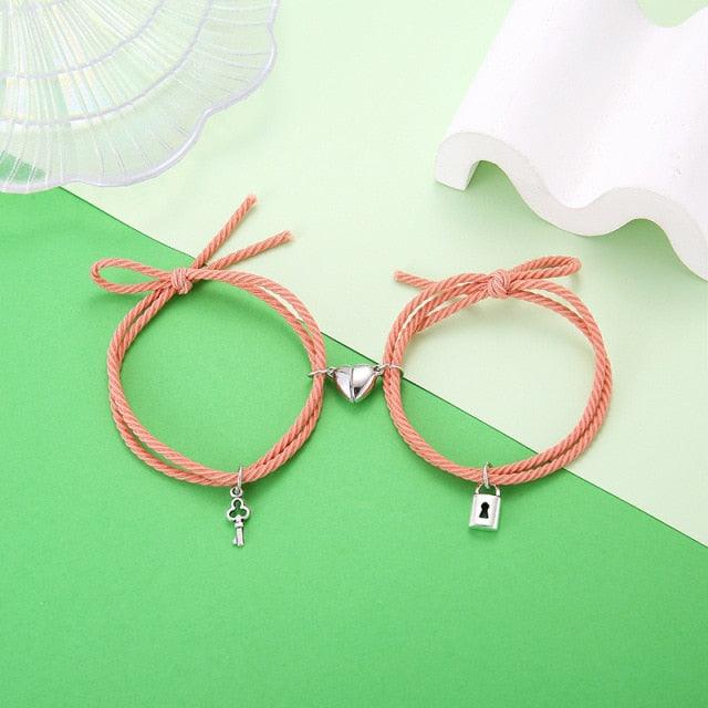 Magnetic Love Heart Attraction Couple Bracelets